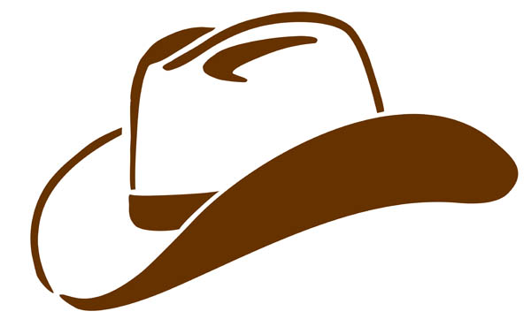 Cowboy hat clipart black and white free clipart