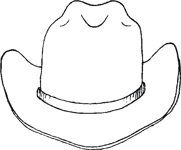 Cowboy hat template clipart