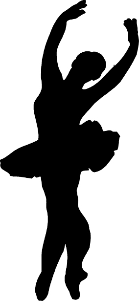 Dancing contemporary dancer silhouette free clipart images