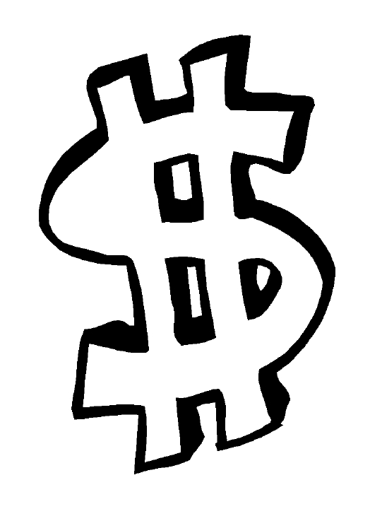 Dollar sign clipart black and white free clipart 2