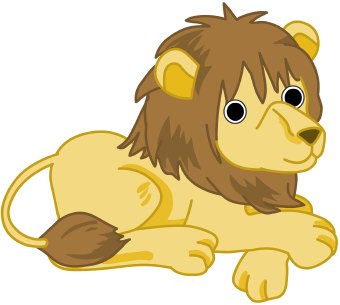Baby lion lion clipart free