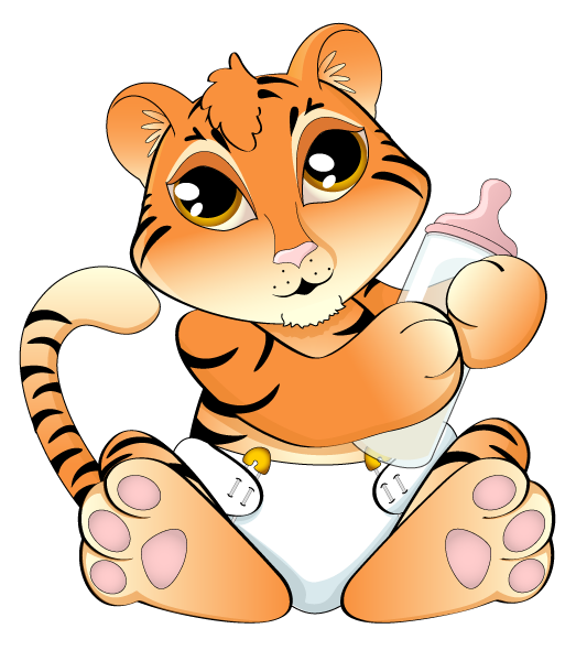 Baby tiger clip art clipart