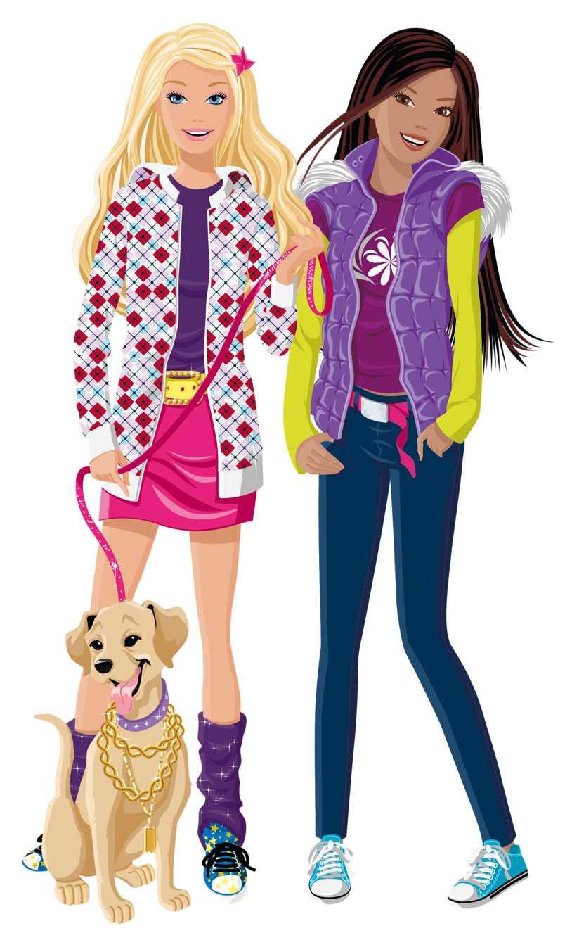 Barbie and friend image 4 clipart