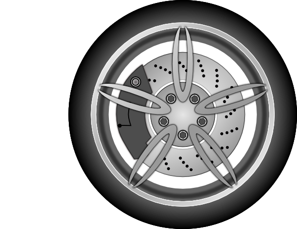 Car wheel clip art free vector