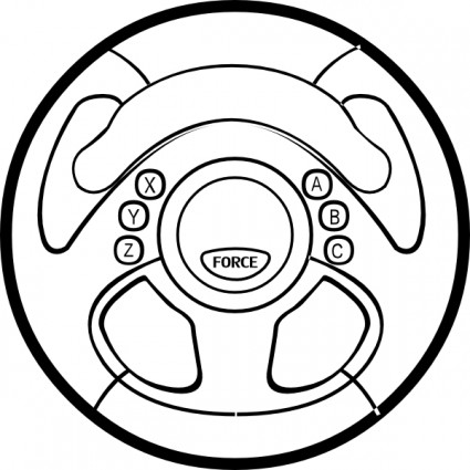 Car wheel force feedback wheel clip art free vector in open office drawing
