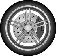 Car wheel free vectors clipart