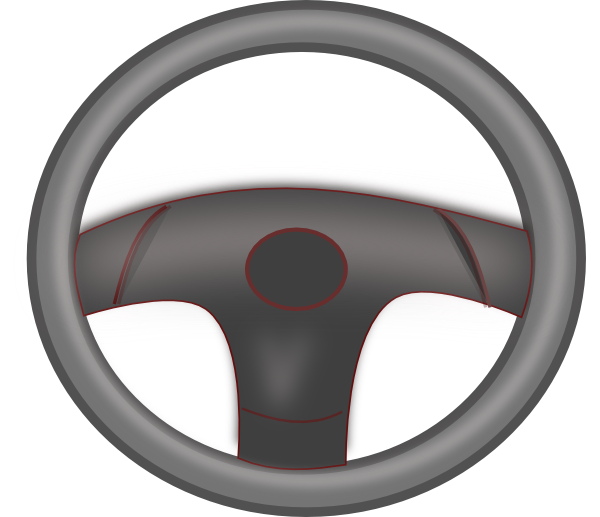 Car wheel steering wheel black clip art at vector clip art