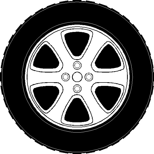 Car wheel top tire vector images for clipart