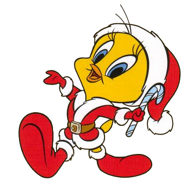 Christmas tweety bird santa costume christmas looney tunes clip art