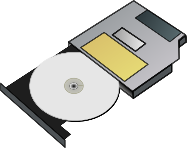 Hard disk slim cd drive clip art at vector clip art