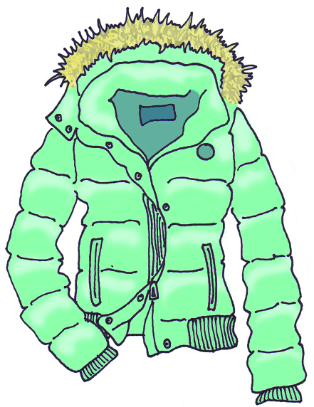 Jacket winter coat clipart