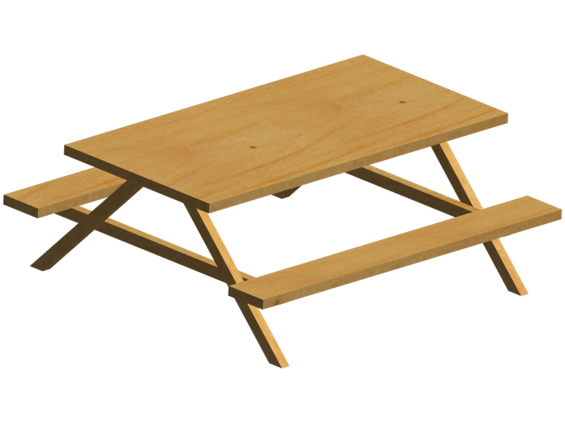 Picnic table clipart 3