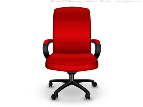 Red office chair psd icon free vectors clipart