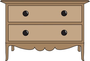 Table clipart image a small bedside table with two drawers