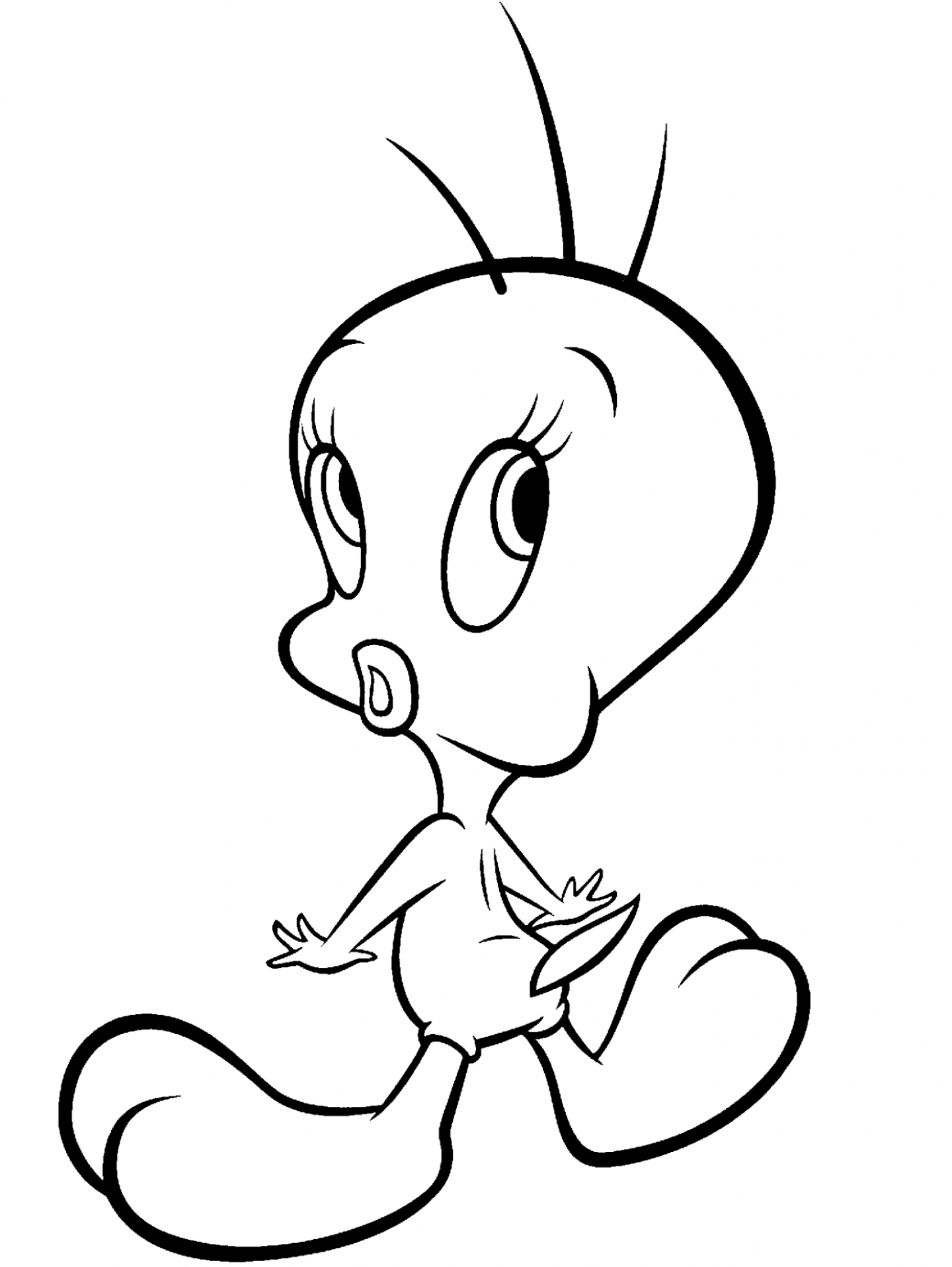 Tweety bird coloring pages ginormasource kids clipart