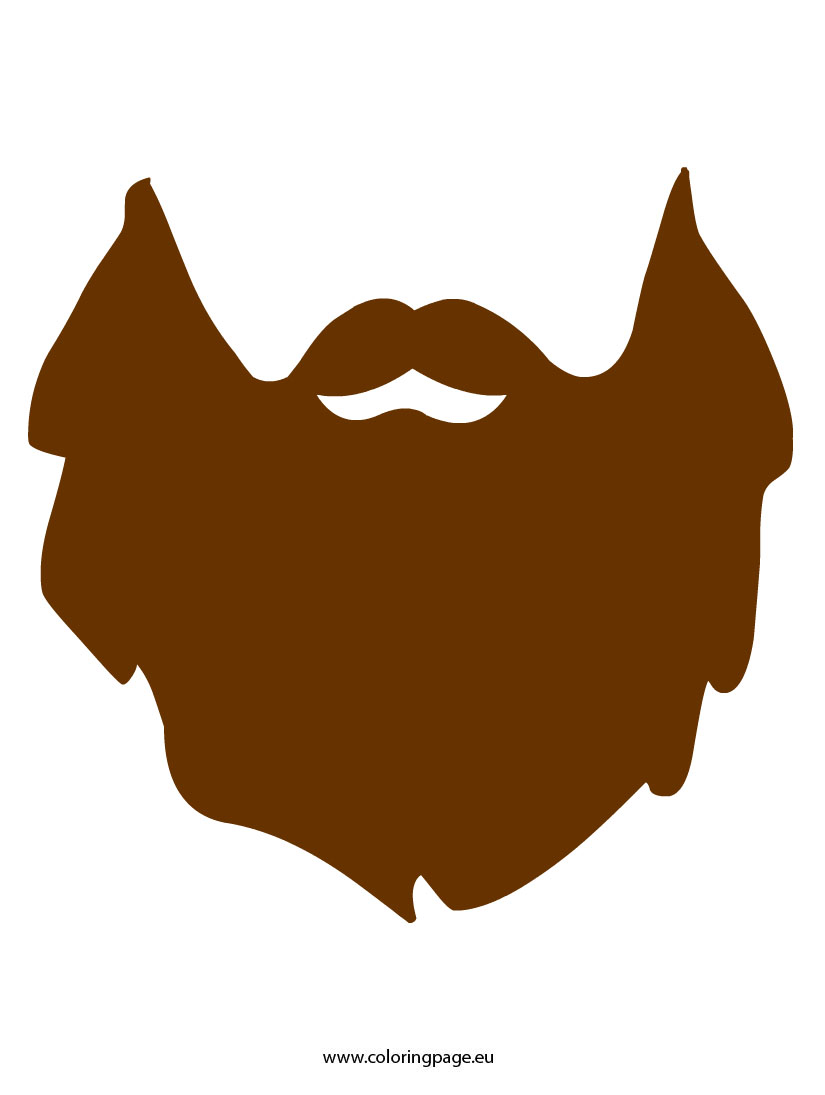 Beard carnival coloring page clipart