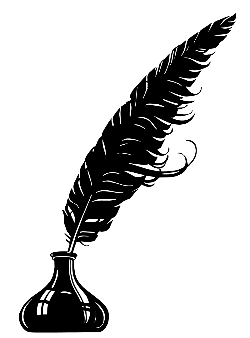 Feather ink pen clipart
