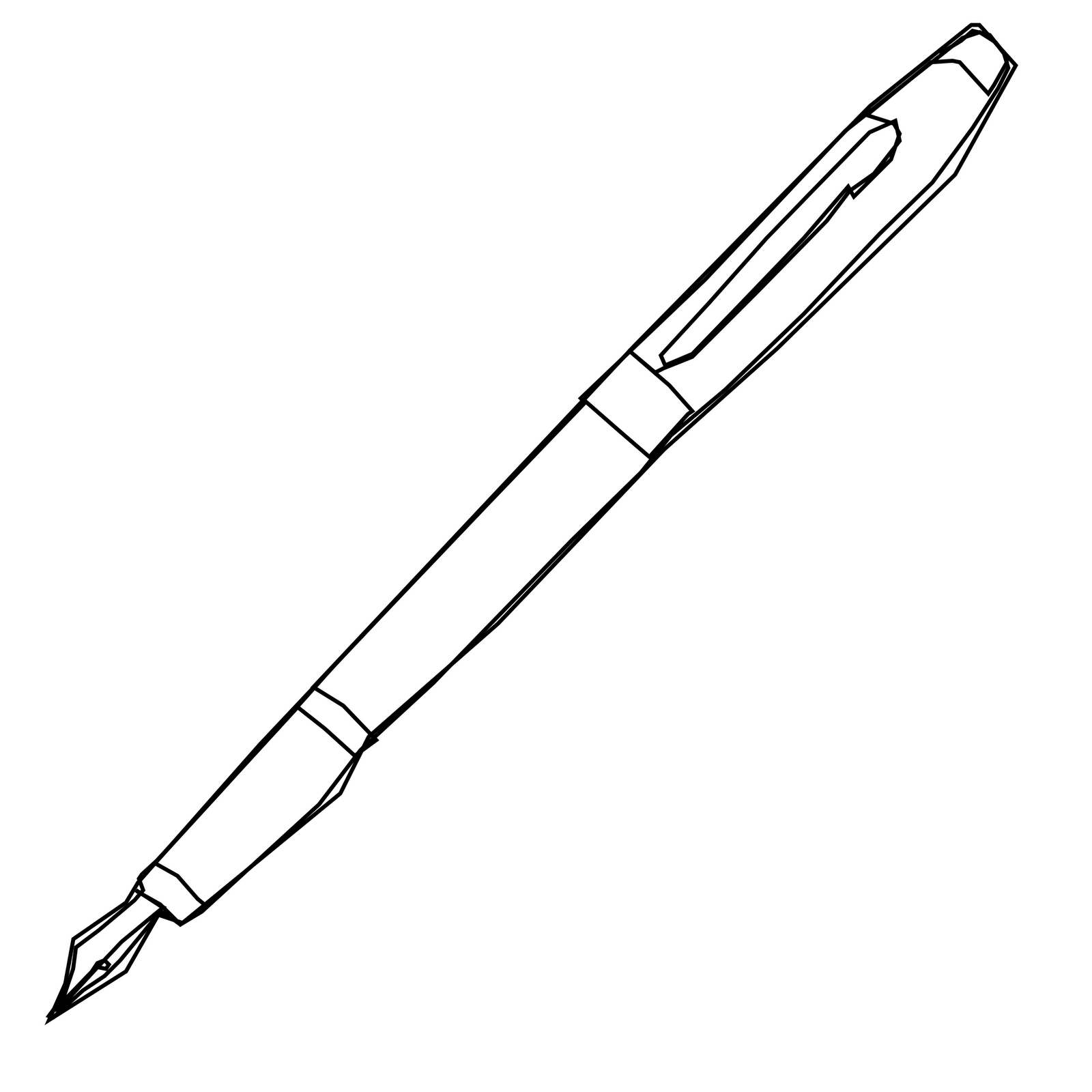 Ink pen clip art pen