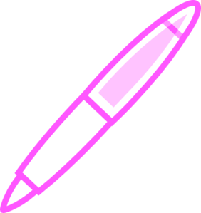 Pink pen clip art at vector clip art