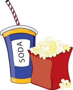 Snack clipart image popcorn and a soda pop drink