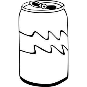 Soda clip art free black and white can clipart