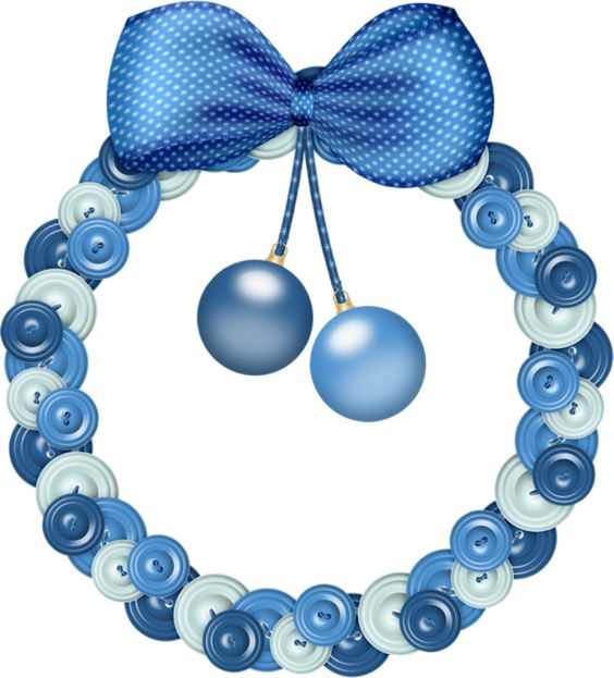 Christmas blue wreath clip art clip art christmas 1 clipart