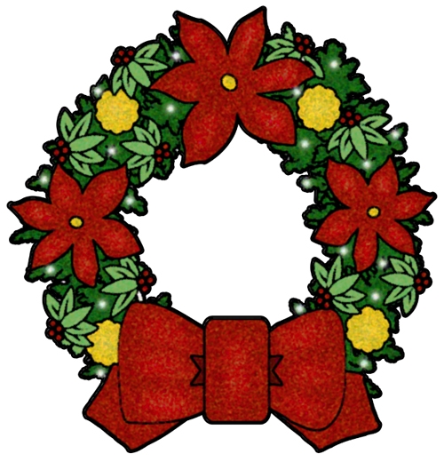 Christmas wreath clip art free