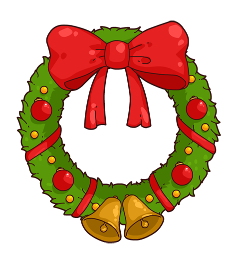 Christmas wreath clip art 