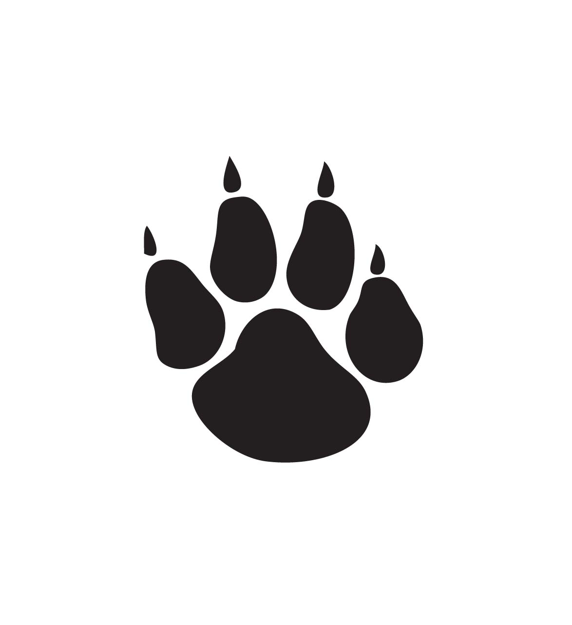 Dog paw gallery for cougar paw print clip art free