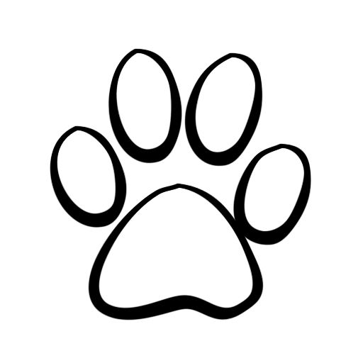 Dog paw print silhouette clipart free clip art images craft