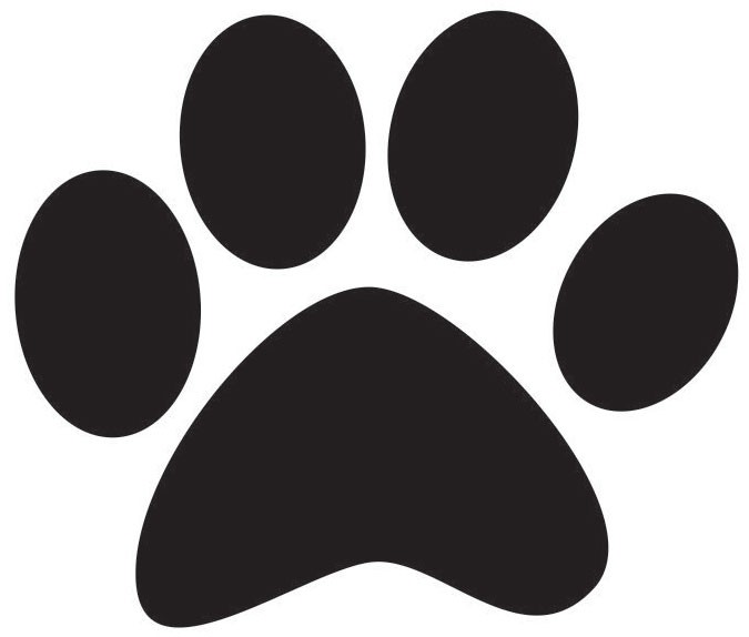 Dog paw print template clipart 2
