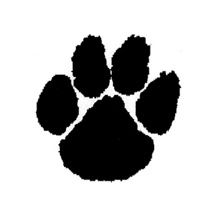 Dog paw print template clipart 3