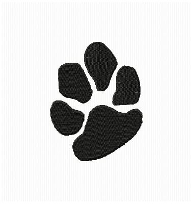 Dog paw print template clipart
