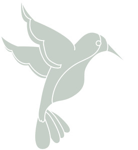 Hummingbird clipart image clip art illustration of a silhouette