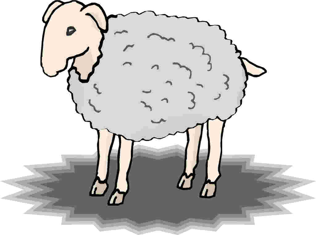 Lamb clipart black and white