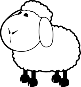 Lamb sheep outline clip art at vector clip art