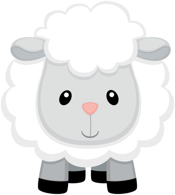 Minus say hello preschool sheep and lamb clip art