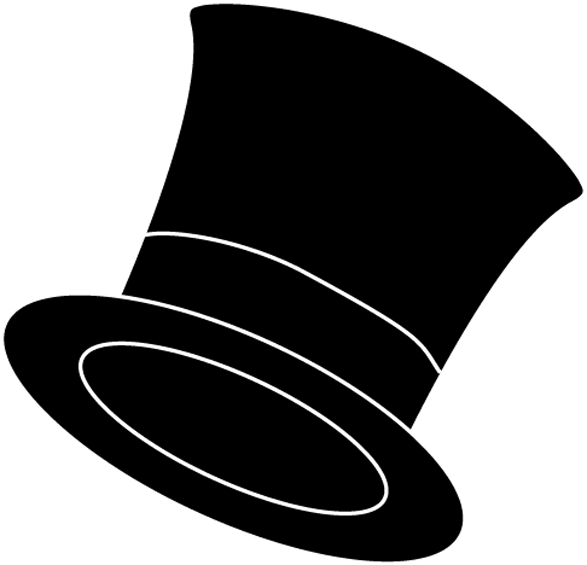 Top hat outline clipart free clipart images