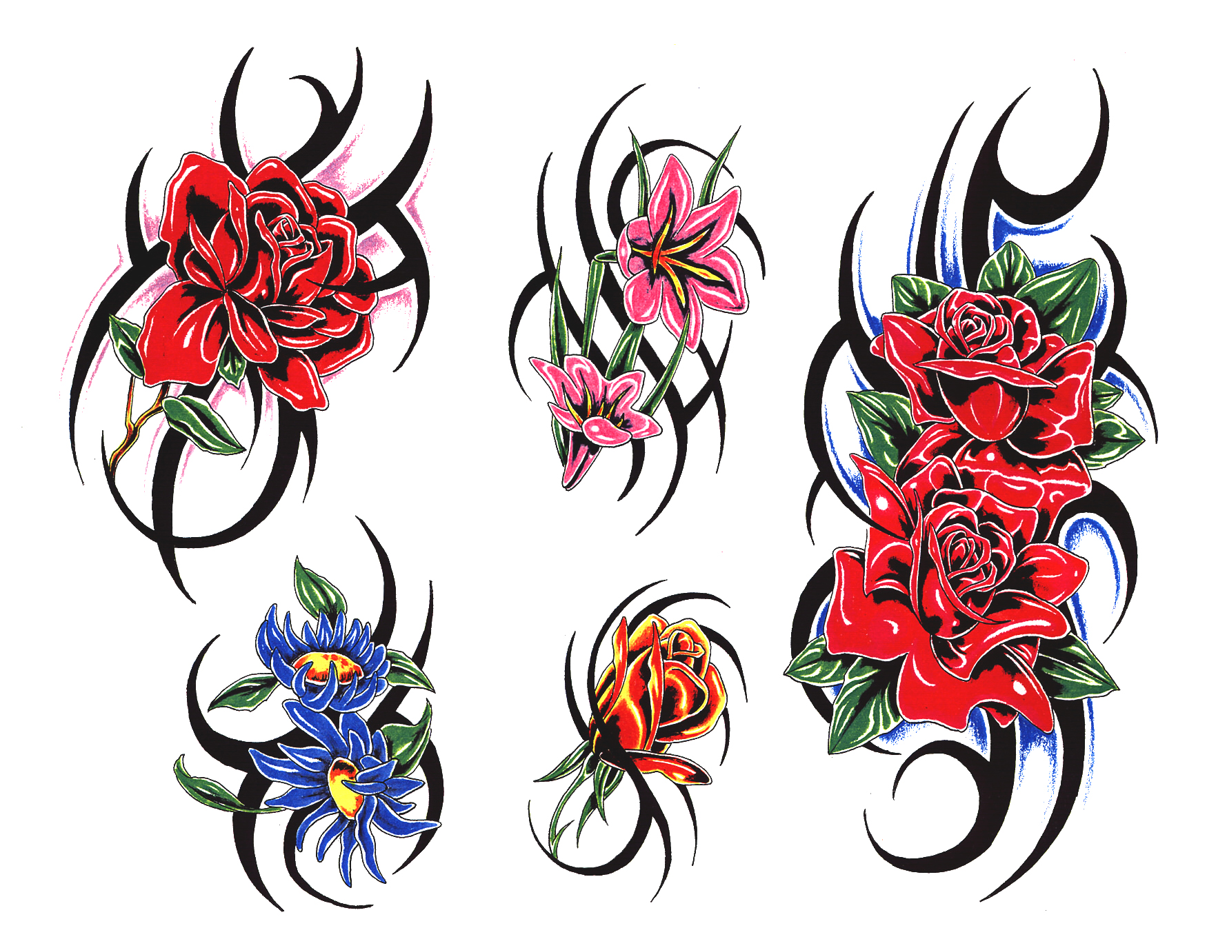 Flowers clipart tattoos art