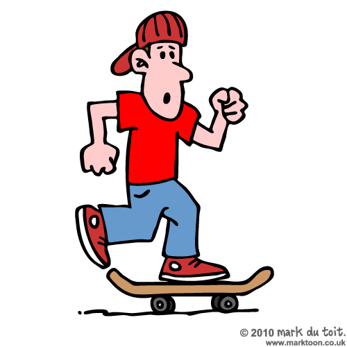 Gallery for boy on skateboard clip art
