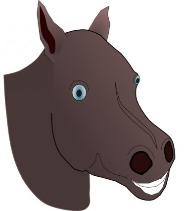 Horse head clip art free vector in open office drawing svg svg 3