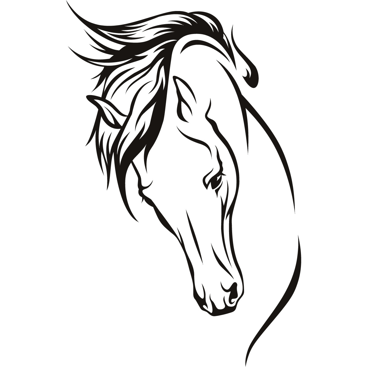 Horse head gallery for free horse line drawing clip art