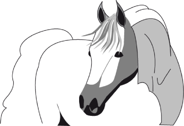 Horse head gallery for two hosre head clip art 2