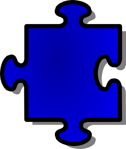 Jigsaw blue puzzle piece clip art at vector clip art