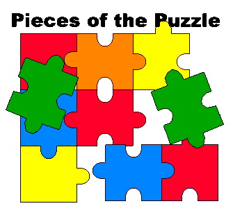 Puzzle piece gallery for animated puzzle clip art