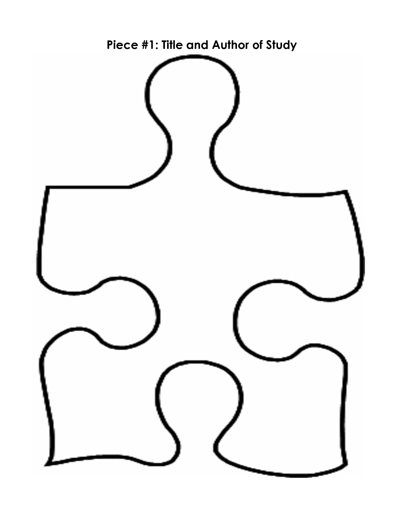Puzzle piece template clipart