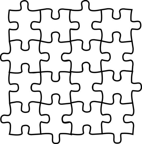 Puzzle pieces coloring page free clip art