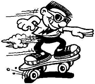 Skating russ howell skateboarding surf clipart