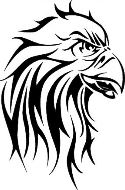 Tattoo eagle head clipart vector free download