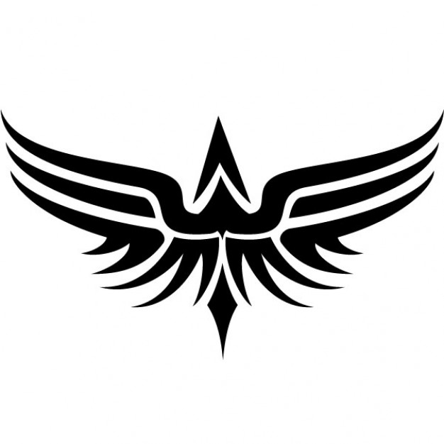 Tribal wings tattoo vector clip art vector free download